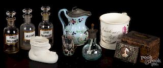 Miscellaneous glass, porcelain and accessories