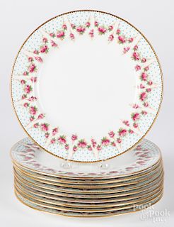 Set of twelve Spode porcelain plates, etc.