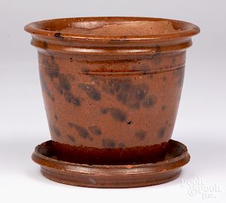 Pennsylvania redware flowerpot