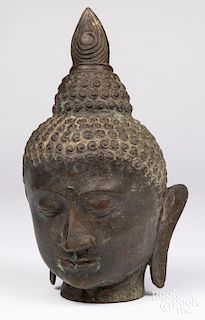 Burmese bronze Buddha head