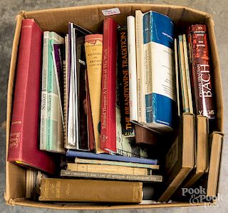 Collection of antique reference books, etc.