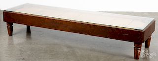 Stained cherry daybed coffee table