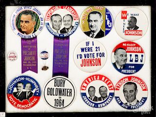 Collection of political buttons