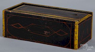 Painted pine slide lid box