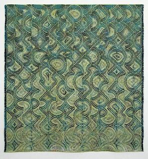 Janice Lessman-Moss (b. 1954) #437, Random Walk Shadows, Silk and linen weaving.