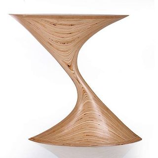 David L. Hymes (21st Century) Side Table, Laminated wood and birds eye maple,