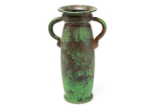 Weller Pottery Coppertone Two- Handle 15.75" Vase