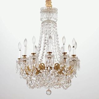 Baccarat style 12-light chandelier