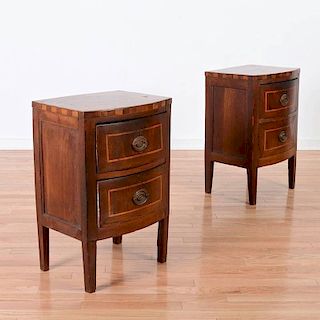 Pair Continental Neo-Classical diminutive commodes
