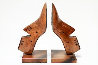 McNichol & Taylor Cobbler Wood Shoe Mold Bookends