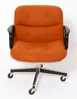 Charles Pollock for Knoll Rolling Office Arm Chair
