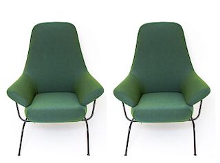 Nichetto for Hem "Hai" Green Accent Chairs, Pair