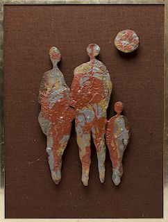 Giovanni Schoeman "Three Figures" Metal Sculpture