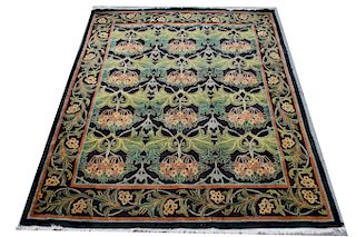 Arts & Crafts Wm Morris Manner Carpet 7' 7" x 9'7"