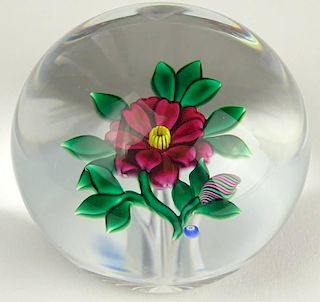 Baccarat Paperweight. Floral Motif.