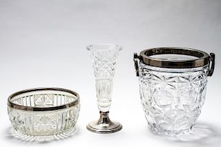 Colorless Glass Vessels incl. Ice Bucket, 3 Pcs