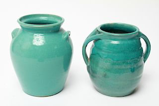 Sunset Mountain North State Pottery Blue Vases, 2