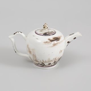 Meissen Schwarzlot Teapot and Cover