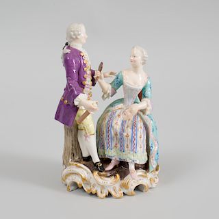 Meissen Porcelain Group of a Lady and a Gentleman