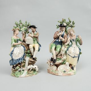 Two Wood Family Pearlware Groups