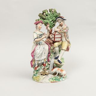 Staffordshire Pearlware Group 'Matrimony', in the Manner of Enoch Wood 