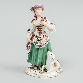 Meissen Porcelain Figure of a Shepherdess