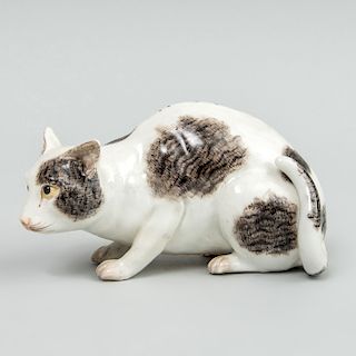 Meissen Porcelain Model of Prowling Cat