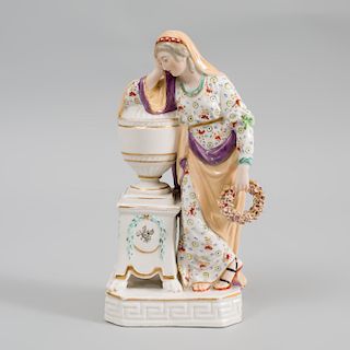 Derby Porcelain Figure (William Duesbury & Co.) Figure of  Andromache Mourning the Ashes of Hector