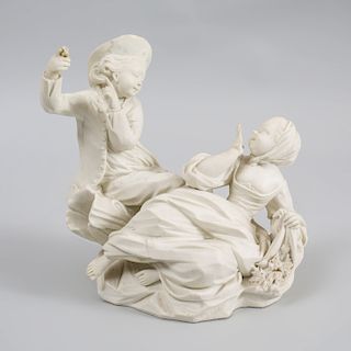 French Biscuit Porcelain Figure Group
