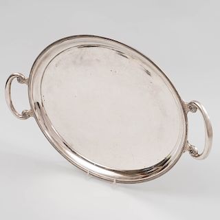 Hungarian Silver Two Handled Tray