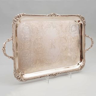 Edward VII Silver Two Handled Tray