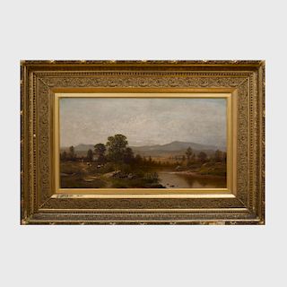 Charles Wilson Knapp (1823-1900): Mountain Landscape with Farm