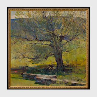Erik Haupt (1891-1984): The Willow at Merrybrook