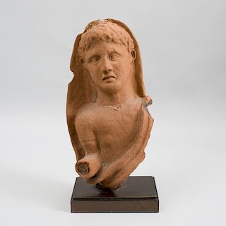 Etruscan Style Terracotta Bust of a Youth