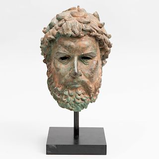 Classical Style Bronze Model of a Head of a Man