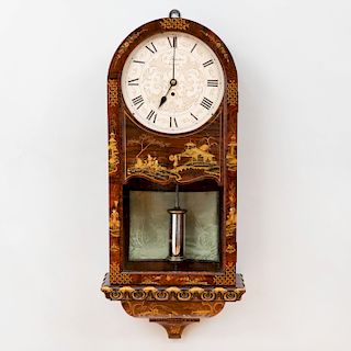 Regency Lacquer Wall Clock