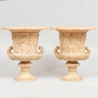 Pair of Italian Neoclassical Style Campagna Form Urns