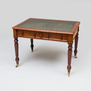 William IV Mahogany Library Table, Stamped T. Willson, 68 Great Queen Street, London