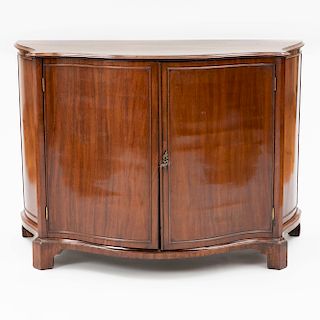 George III Mahogany Serpentine-Fronted Side Cabinet