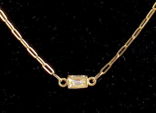 Cartier 18K Gold & Diamond Linked Necklace