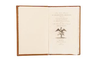 Márquez, Pedro José. Due Antichi Monumenti di Architettura Messicana...  Roma, 1804. Primera edición. 4 láminas.