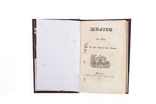 Rivero, Luis Manuel del. Méjico en 1842. Madrid: Imprenta y fundición de D. Eusebio Aguado, 1844.