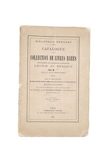 M.*** Attaché à la Cour de L'Empereur Maximilien. Bibliotheca Mexicana. Catalogue d'une Collection de Livres Rares... Paris, 1868.
