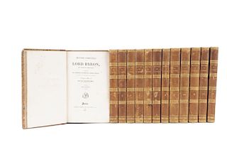 Oeuvres Complètes de Lord Byron, avec Notes et Commentaires, Comprenant ses Mémoires... Paris, 1830-1831. Piezas: 13.