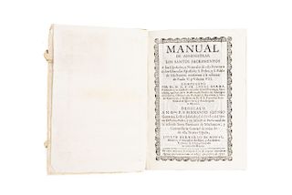 Serra, Ángel. Manual de Administrar los Santos Sacramentos a los Españoles, y Naturales... México, 1731.
