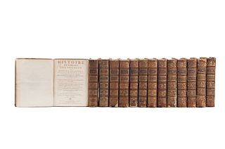 Prévost, Antoine Francois. Histoire Générale des Voyages... Paris, 1746-70. Tomos II - X y XV - XIX. Pzas: 14.