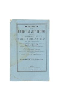 Ramirez, José F. Statement of the Rights... Construcción de una Vía de Comunicación en el Istmo de Tehuantepec... México: 1852.