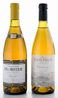 Two Vintage Bottles Joseph Phelps Chardonnay, Viognier