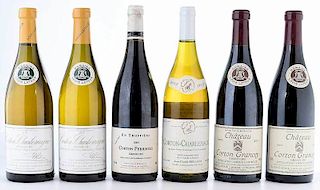 Six Vintage Bottles Côte de Beaune