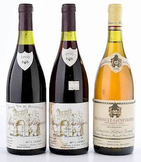 Three Vintage Bottles Côte de Beaune